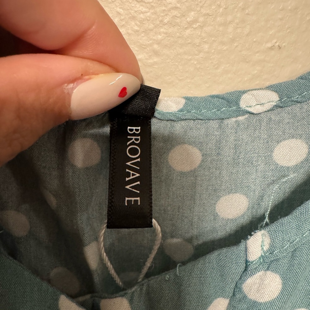 Polka Dot Maxi Dress in Teal - Picture 8 of 10